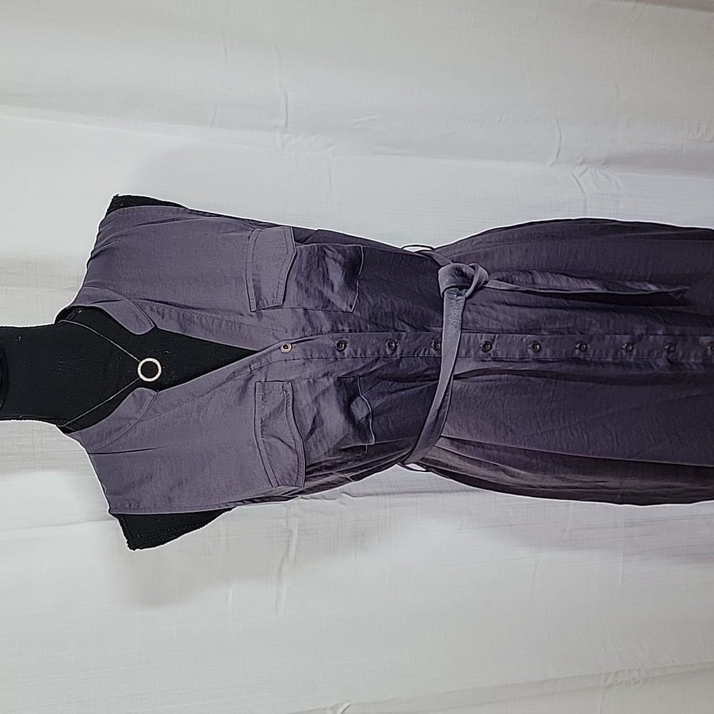 Motherhood Maternity Sleeveless Button-up Dress w/Belt - Picture 6 of 16